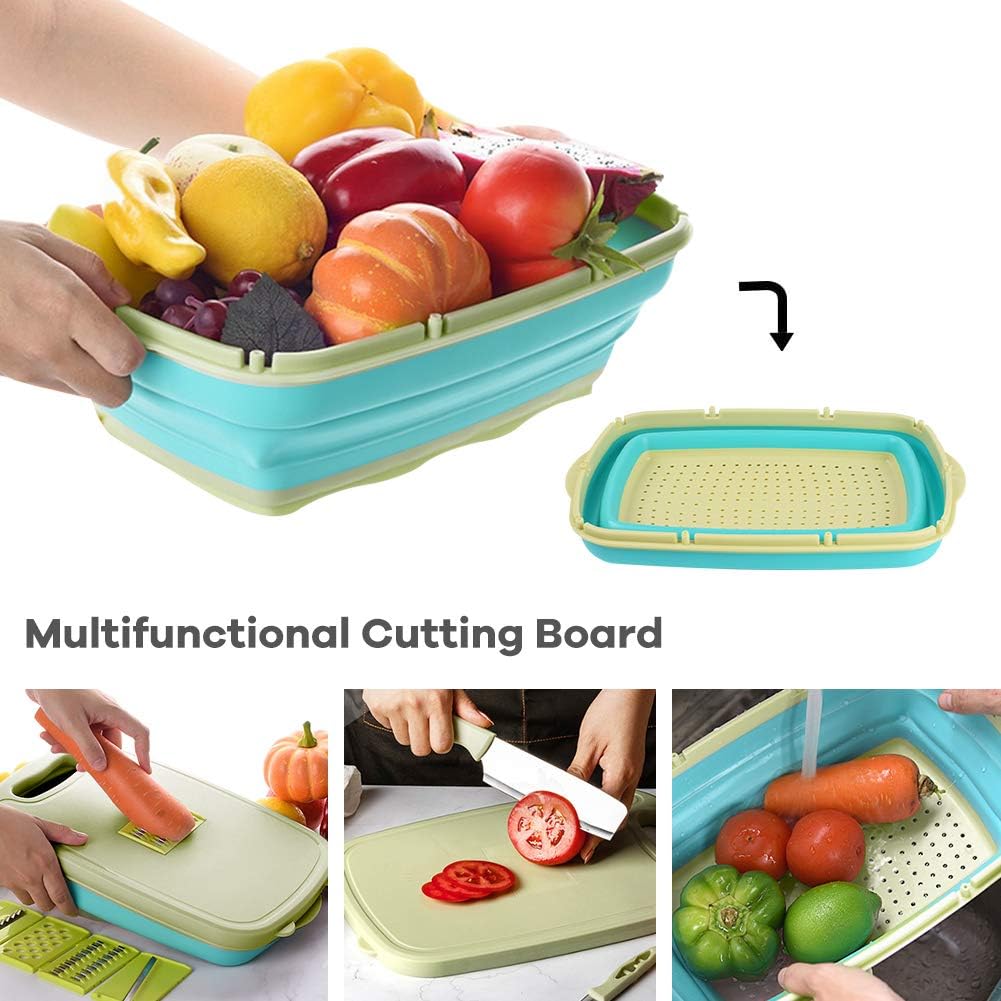 🥬 Collapsible Vegetable & Fruit Wash Basket 🍎 Space-Saving Kitchen Essential 🌿