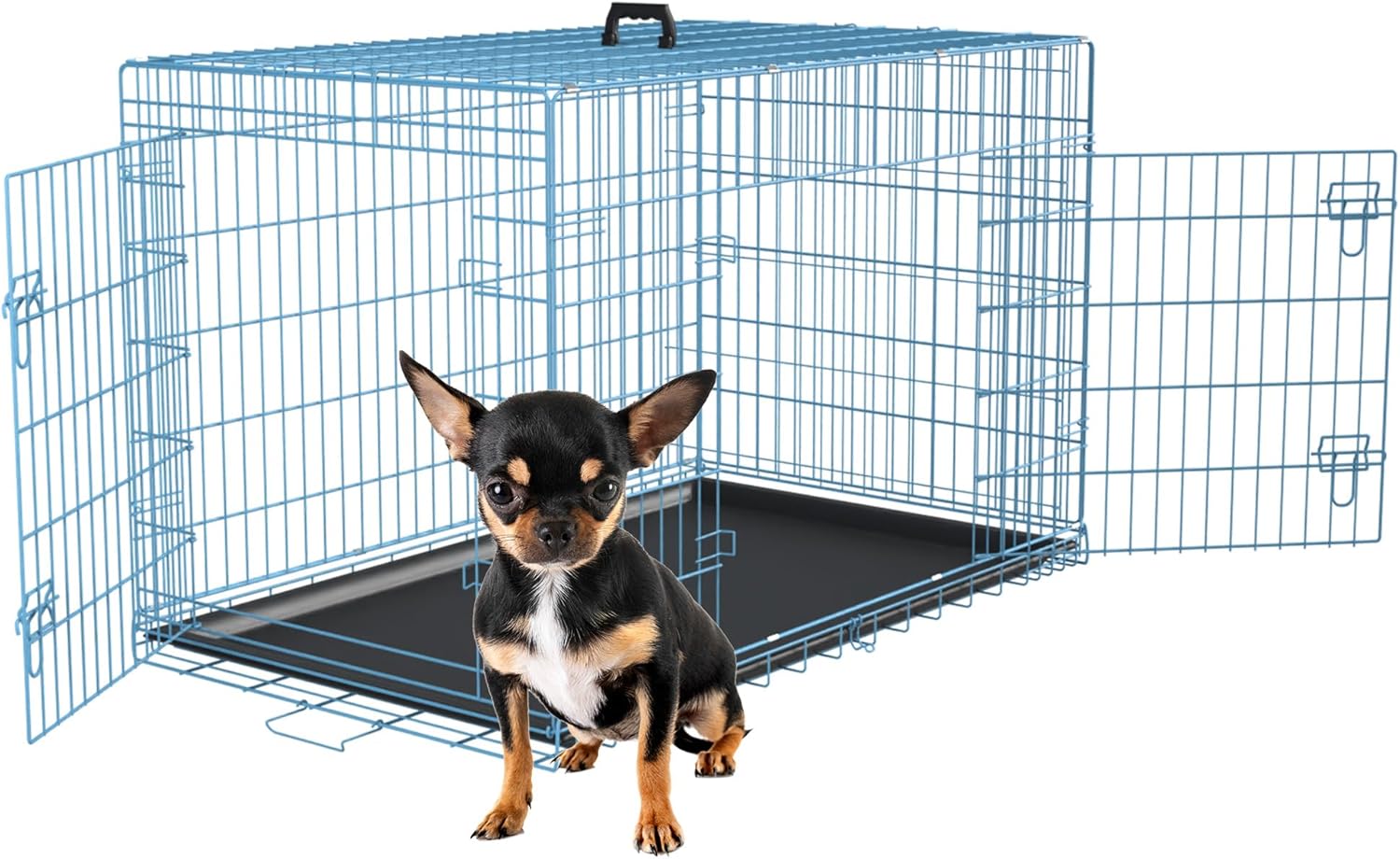 🐾 Foldable Pet Kennel with Removable Divider – Spacious & Portable Dog Crate 🐶🏡