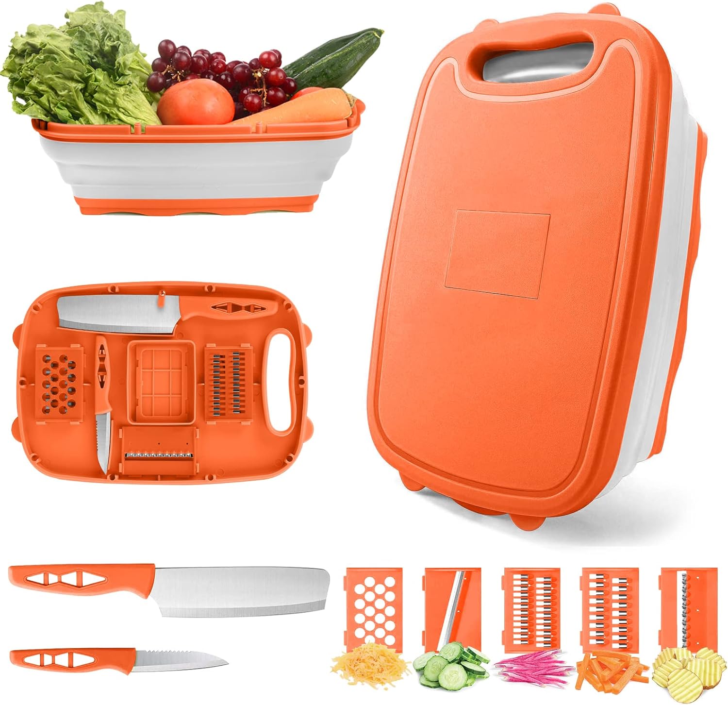 🥬 Collapsible Vegetable & Fruit Wash Basket 🍎 Space-Saving Kitchen Essential 🌿