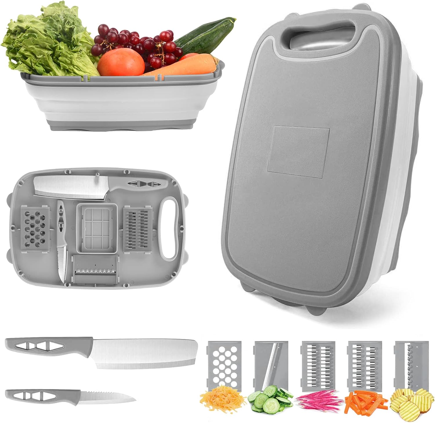 🥬 Collapsible Vegetable & Fruit Wash Basket 🍎 Space-Saving Kitchen Essential 🌿