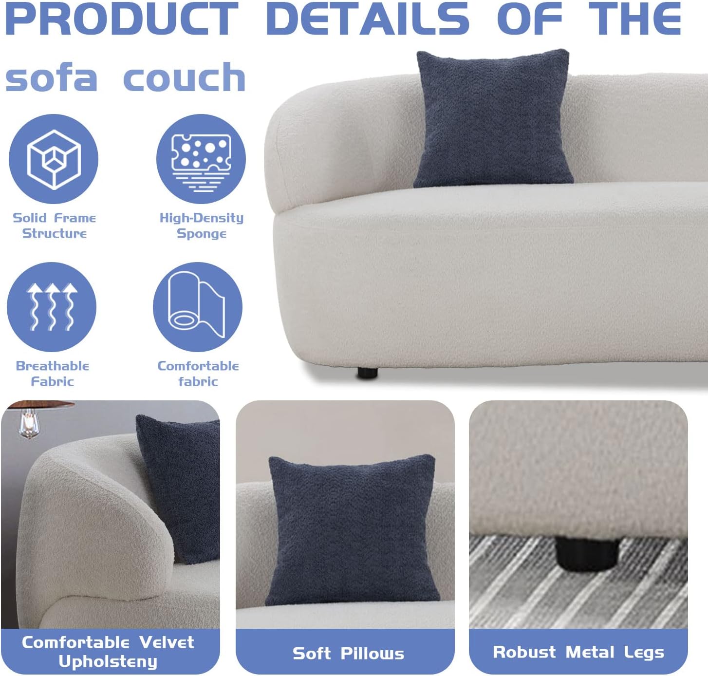 🏡 Modern Apartment Sofa – Stylish & Tool-Free Assembly 🛋️✨