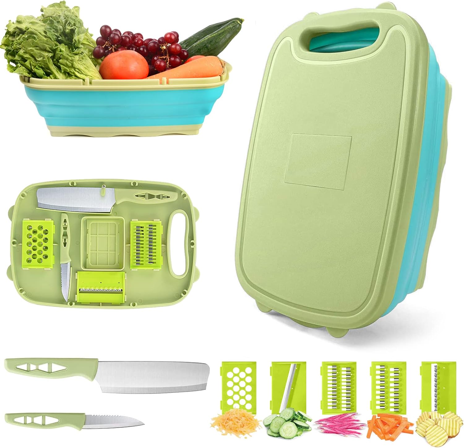 🥬 Collapsible Vegetable & Fruit Wash Basket 🍎 Space-Saving Kitchen Essential 🌿