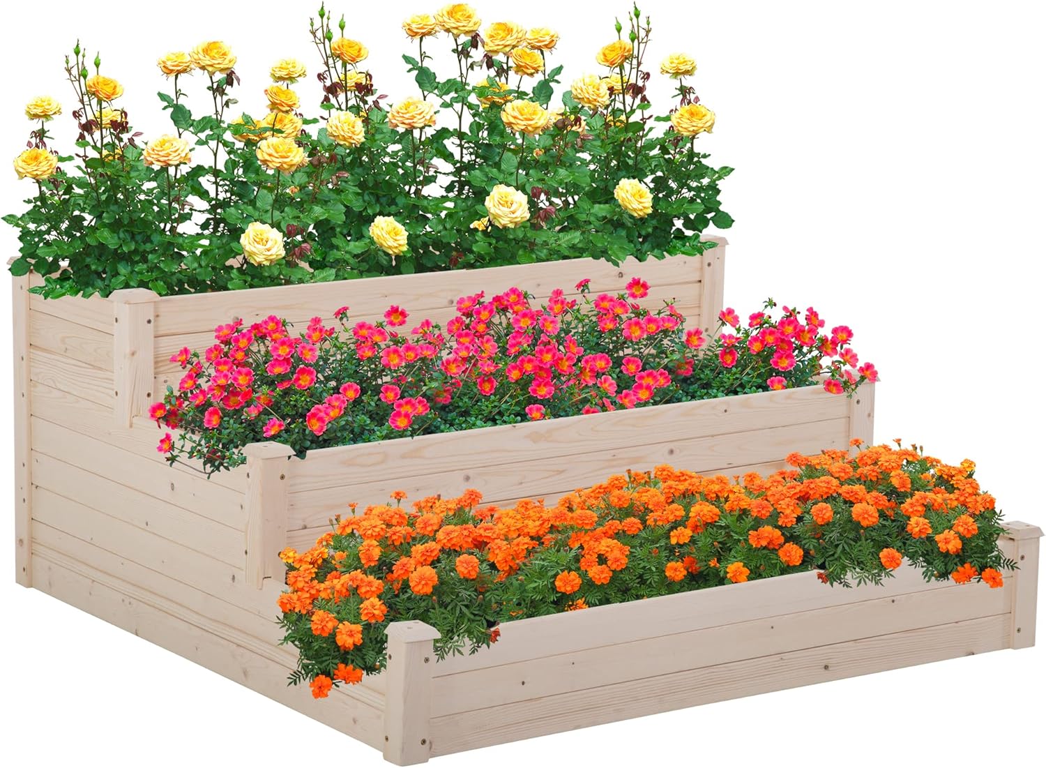 🌱 3-Tier Raised Garden Bed 🌿 Multi-Level Planter for Herbs & Vegetables 🏡✨