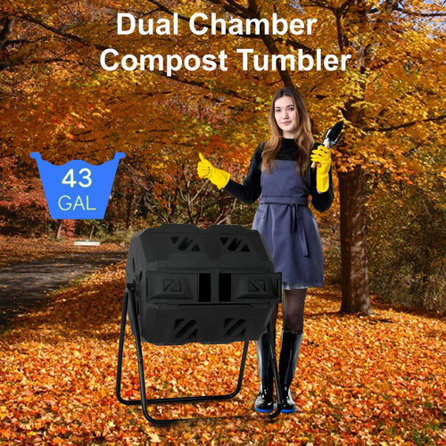 Outdoor Compost Bin 🌿 Large Capacity Garden Composter for Eco-Friendly Living ♻️✨